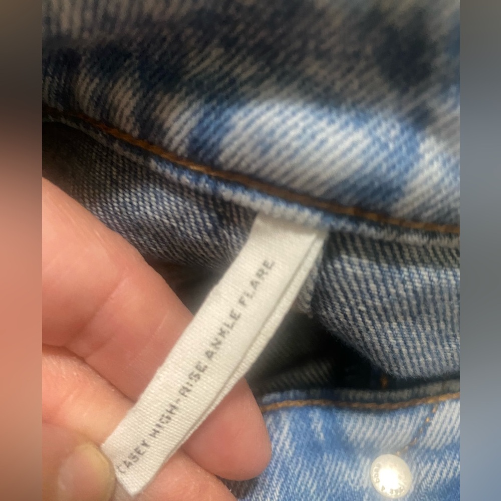 Rag & Bone Women’s Casey Two-Tone High-Rise Ankle Flare Jeans Size 26 - Picture 6 of 6